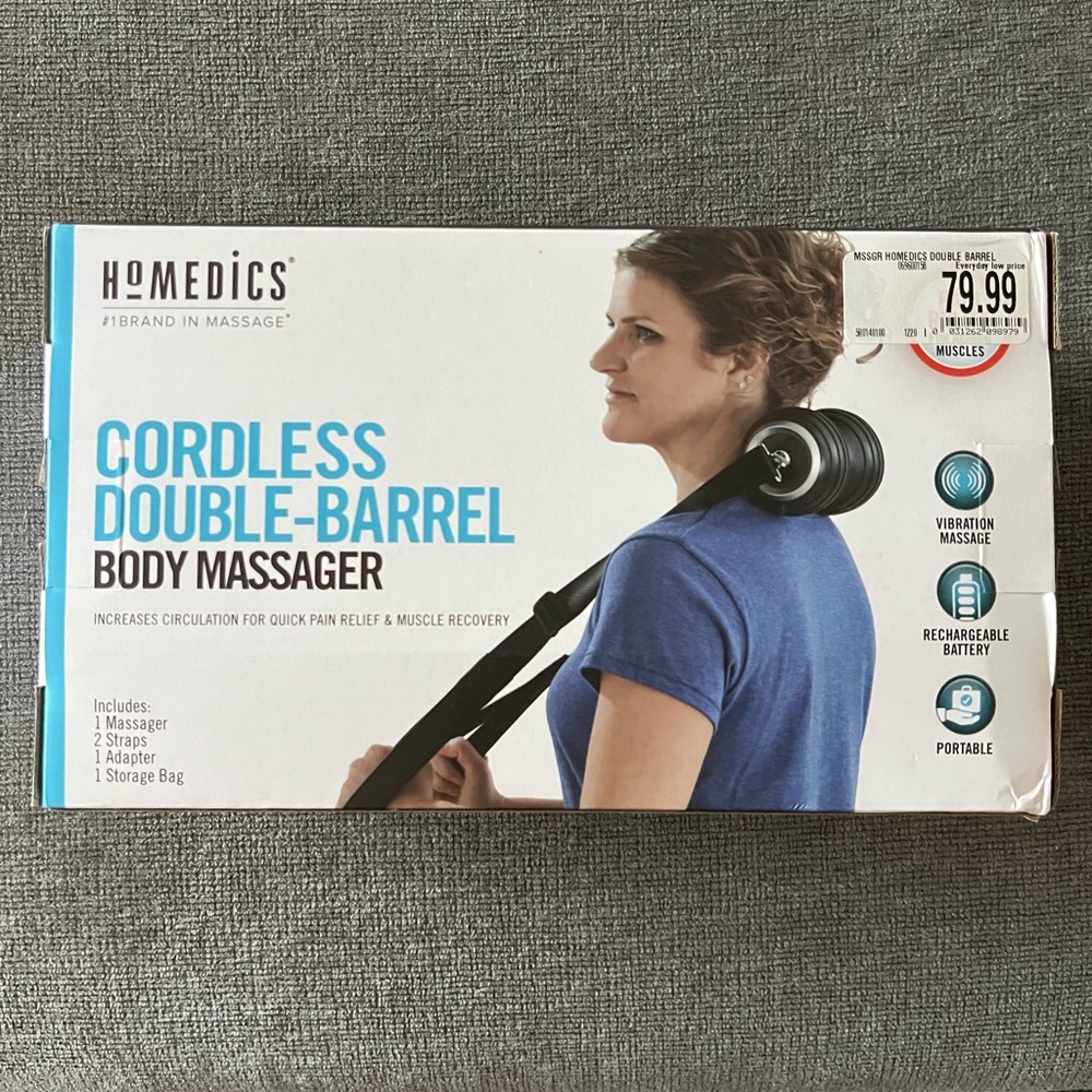 LEAVING CLOSET!!! NWT - HOMEDICS Double-Barrel Total Massager